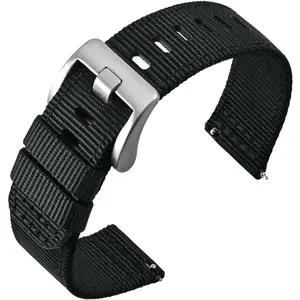 Quick Release Watch Bands, Military Nylon Watch Strap for Men, Multiple Colors & Width (18mm, 19mm, 20mm, 22mm, 24mm)