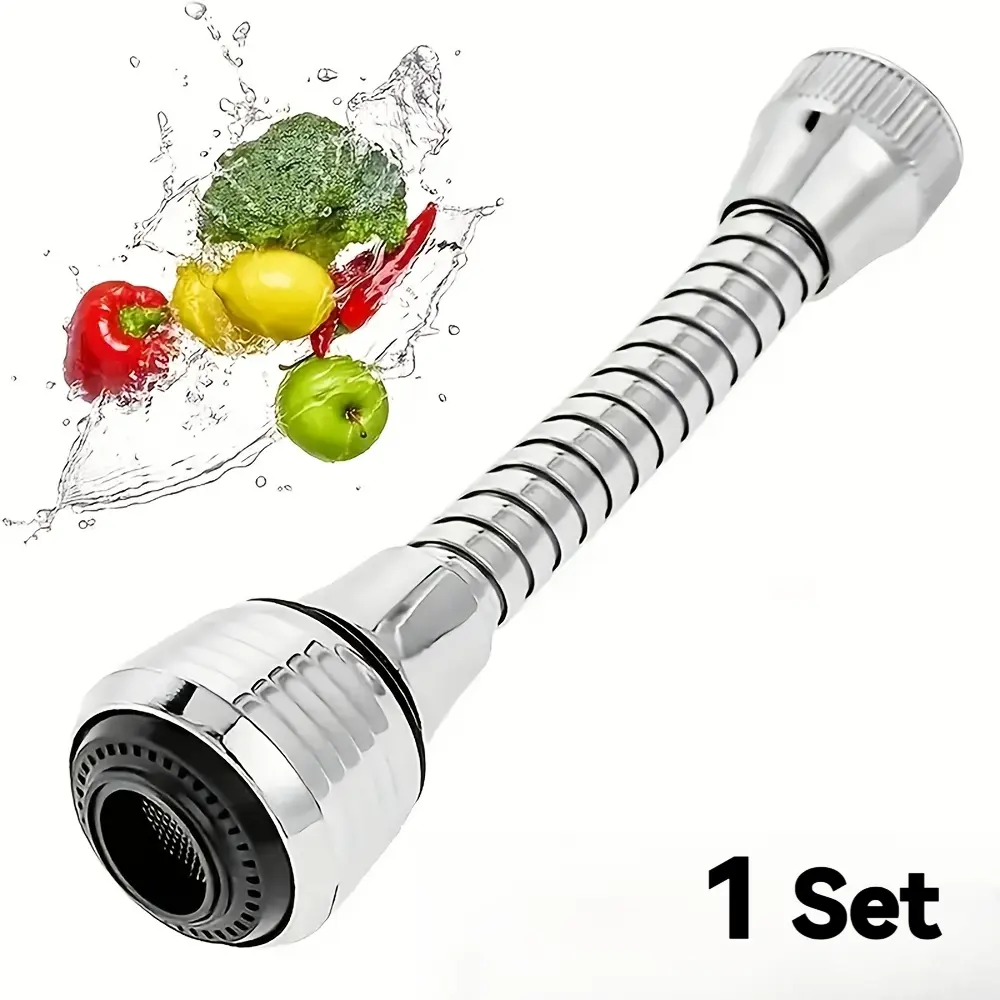 2Sets/1Set 360° Rotating Faucet Extender, Rotatable Faucet Head, Faucet Sprayer Attachment, Dual Spray Mode, Splash-Proof Design, ABS Material, Tool-Free Installation, Bathroom and Kitchen Sinks, Compatible with Most Faucets, Faucet Attachment