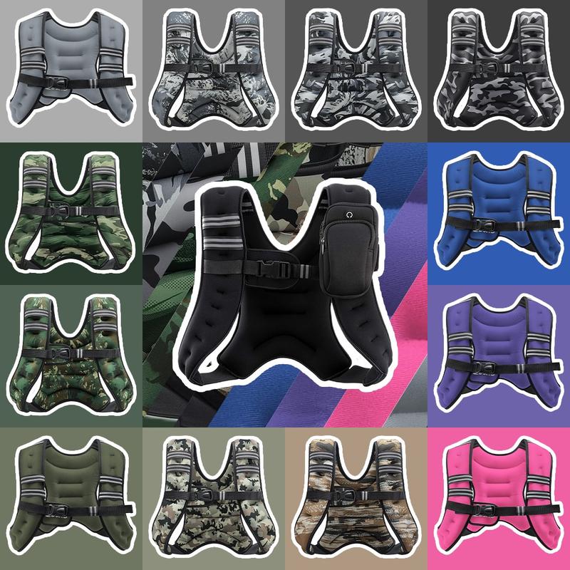 【Jumpstart Sale】ZELUS Weighted Vests,6/8/12/16/20/25/30lbs weight vest with Detachable Phone Pouch&Reflective Stripes&Adjustable Straps| Exercise Equipment & Workout Enhancer for Motivational Walking,Weight Training, Running, Rucking||Fashion Fest