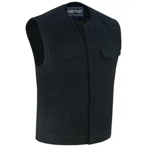 Mad Max Men's Denim Motorcycle Vest - Biker Style Moto Vest for Automotive & Motorcycle Protective Gear Use, Biker Style Vests, Moto Vests