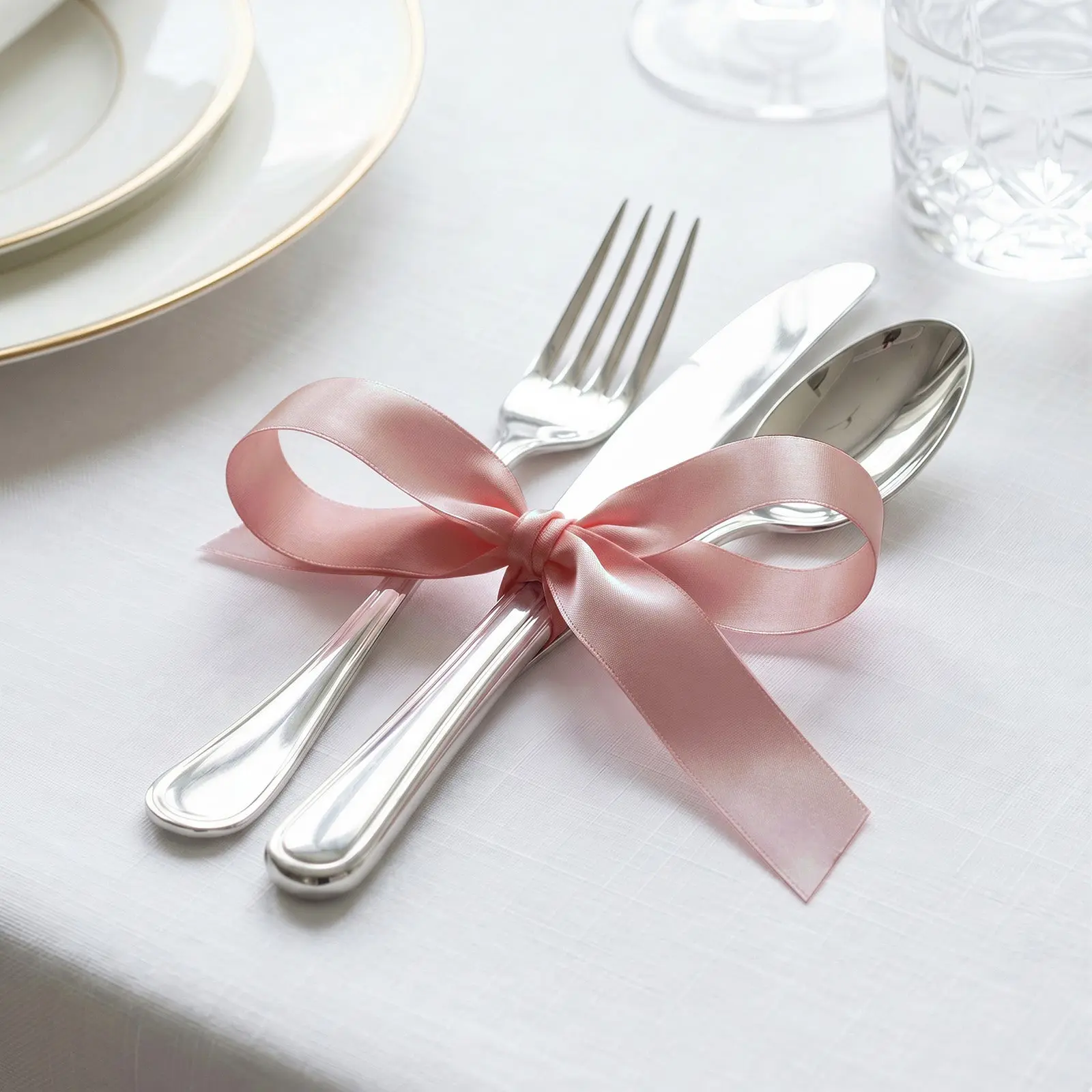 Single Face Satin Ribbon Roll Dusty Rose 1" x 100 Yards Decorative Craft Ribbon