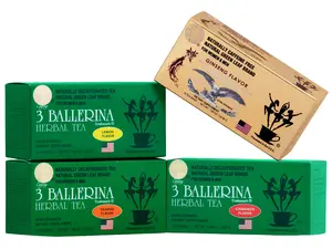 3 Ballerina Herbal Tea - 4 Pack Sampler - Lemon Orange Cinnamon & Ginseng - 72 Tea Bags Total