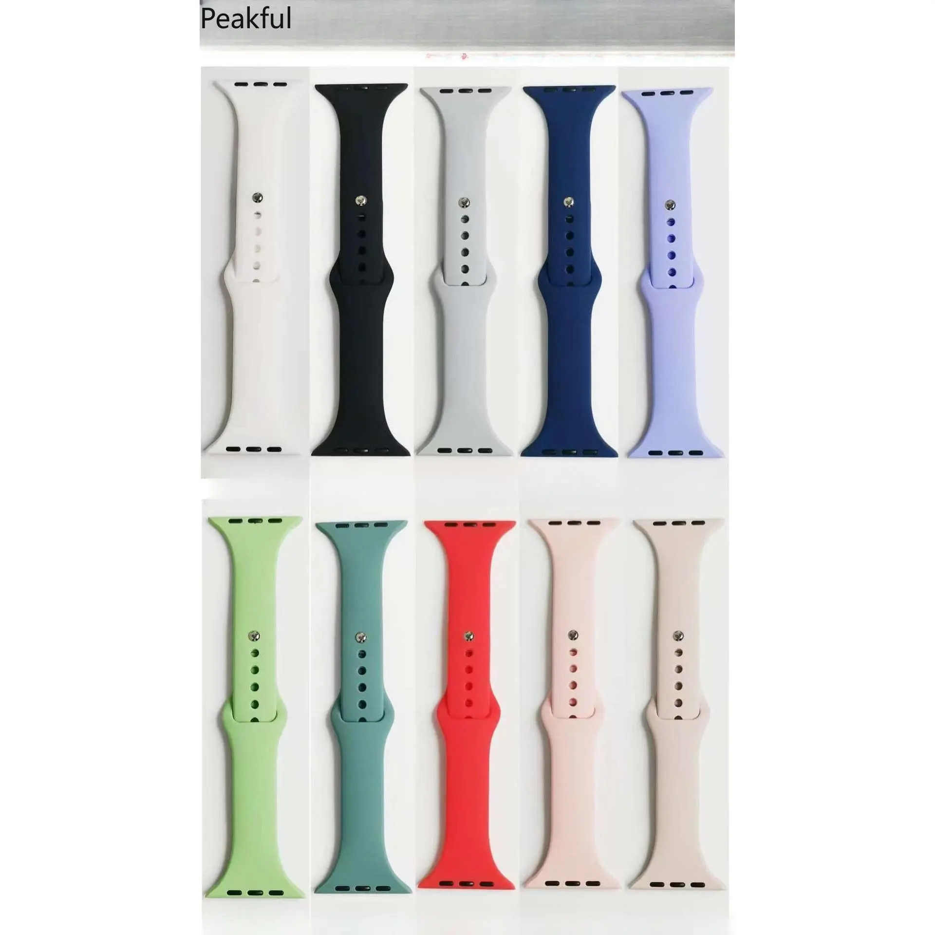 Spot silicone strap Small waist silicone watch strap Solid color single buckle Applicable to all Apple watch straps Spot silicone strap Small waist silicone watch strap Solid color single buckle Applicable to all Apple watch straps