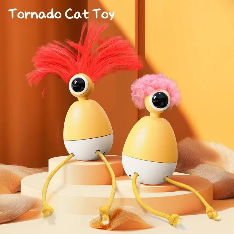 Pukaco Tornado Cat Toy - Engaging Indoor Play, Interactive Spinning Mechanism, Cat-Safe Materials, Easy to Use