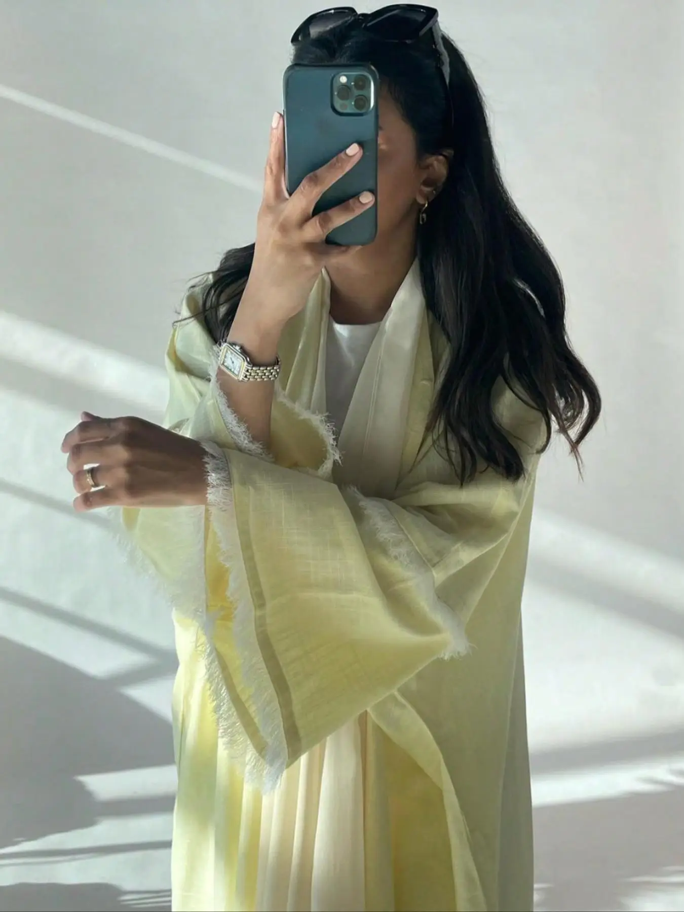 Women's Open Front Abaya, Casual Elegant Long Sleeve Abaya for Daily Wear, Ladies Islamic Clothing for All Seasons, Modesty Abaya