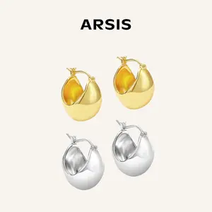 Mix & Match Basic Huggie Earrings | 18K Gold or Platinum-Plated Hoops with 925 Silver Posts