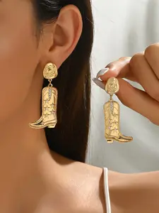 Vintage Star & Boots Design Dangle Earrings, High Quality Earrings, Unique Design, Fashionable Jewelry for Women, Trendy All-match & Exquisite Jewelry for Birthday Gift