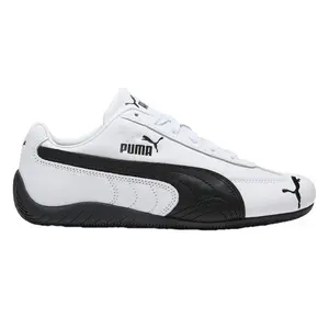 PUMA Womens Speedcat Leather Lace Up Sneakers Shoes Casual - White