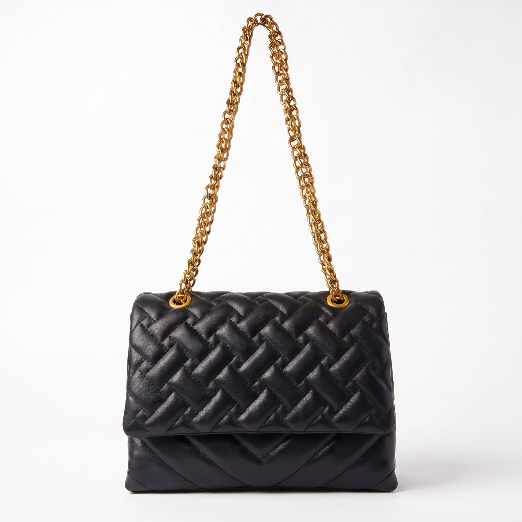 Women's Quilted Crossbody Bag Gold Chain Shoulder Purse Soft Leather Fashion Handbag Women's Quilted Crossbody Bag Gold Chain Shoulder Purse Soft Leather Fashion Handbag