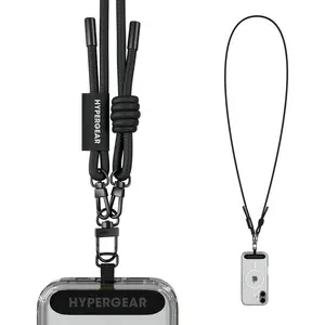 HyperGear TECHcessories | Universal Crossbody Phone Strap | Black Braided Rope
