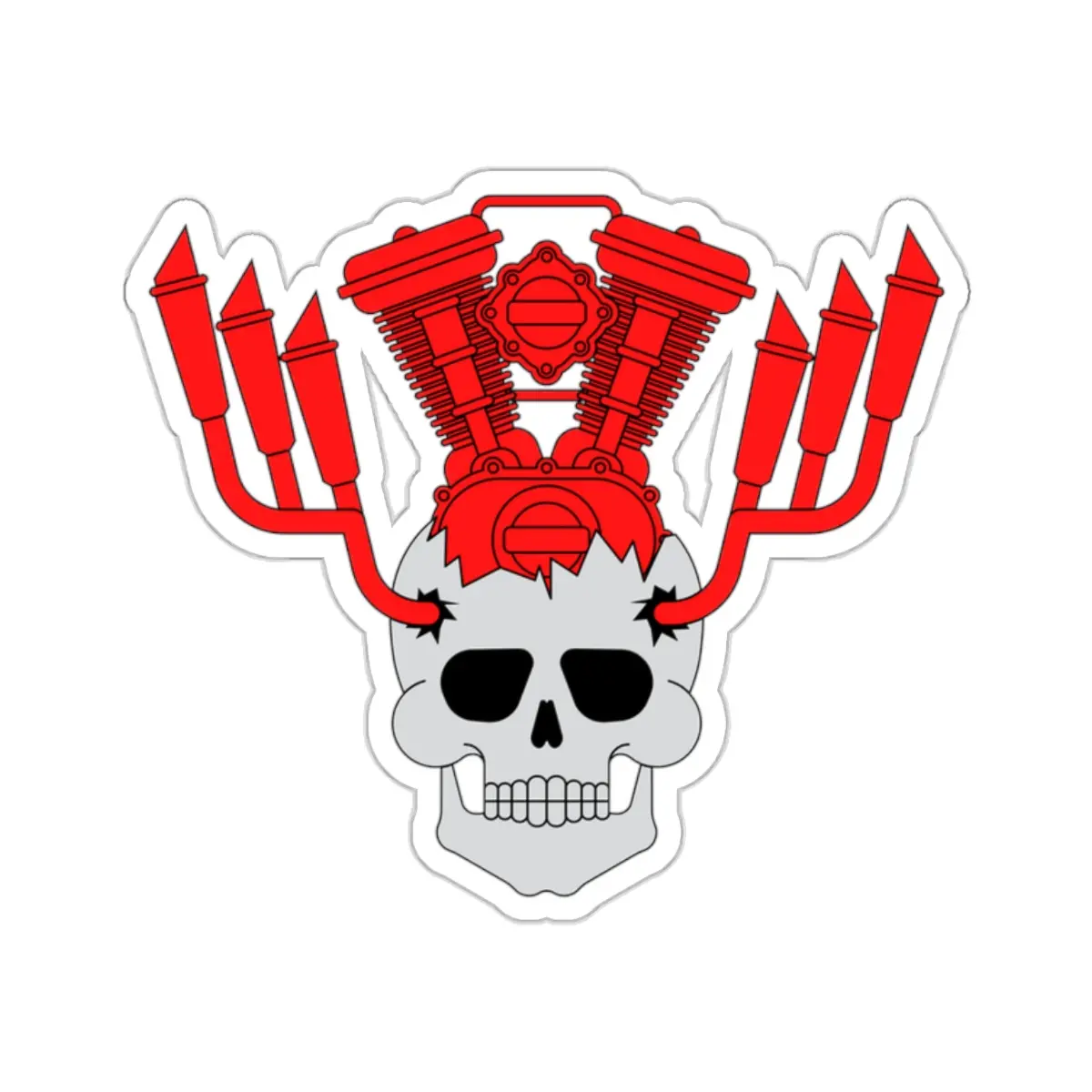 Engine head Stickers - Moter Head sticker / Motorcycle Sticker /Speed Demond Sticker / Car sticker for guys