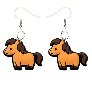 Horse Pony Earrings Hypoallergenic Silver Plated Fishhooks Yazzle Dazzle Yeehaw Howdy Horseback Rider Cowboy Hat Country Cowgirl Bridle Saddle Spurs