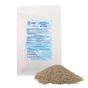 Supply Solutions Pacific Bounty Organic Fish Bone Meal Fertilizer 6-13-0 with 14% Calcium for Strong Roots & Bigger Blooms 5lbs