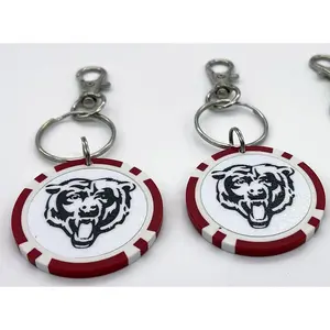 Custom Printed Poker Chip Keychains