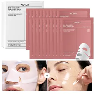 20pcs Bio Collagen Intense Hydration Mask, Deep Moisturizing, Nourishes Skin, Rich in Hyaluronic Acid, Anti-Dryness, Brightening