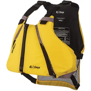 Onyx Movevent Curve Water Sports Kayaking Lifejacket Swimvest - Yellow, Extra Small & Small Sizes, Adjustable Fit with Belt, Neoprene Pads, Nylon Oxford Mesh Ventilation