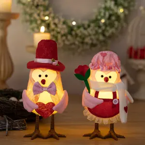 Easter Atmosphere Bird Decoration, Plush Realistic Animal Ornament, Table Centerpiece Fireplace Decor, Indoor Party Desktop Display