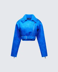 Ramona Blue Vegan Shearling Jacket