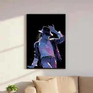 [SALE UP TO 45%] Michael Jackson Poster, King of Pop Wall Art, Music Legend Illustration Print, Modern Music Room Decor, MJ Fan Gift, Iconic Pop Star Art
