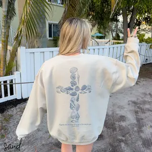 Beachy Sweatshirts Christian Crewneck Ocean Inspired Style Coconut Girl Clothes Ocean Beach Sweater Sea Shell Shirts Granola Girl Seashell
