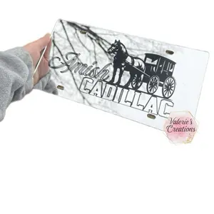 Amish Cadillac Chrome 3 MM License Plate