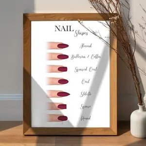 Nail shapes poster, wall art, nail technician Poster ( PRODUCT DOES NOT INCLUDE FRAME )