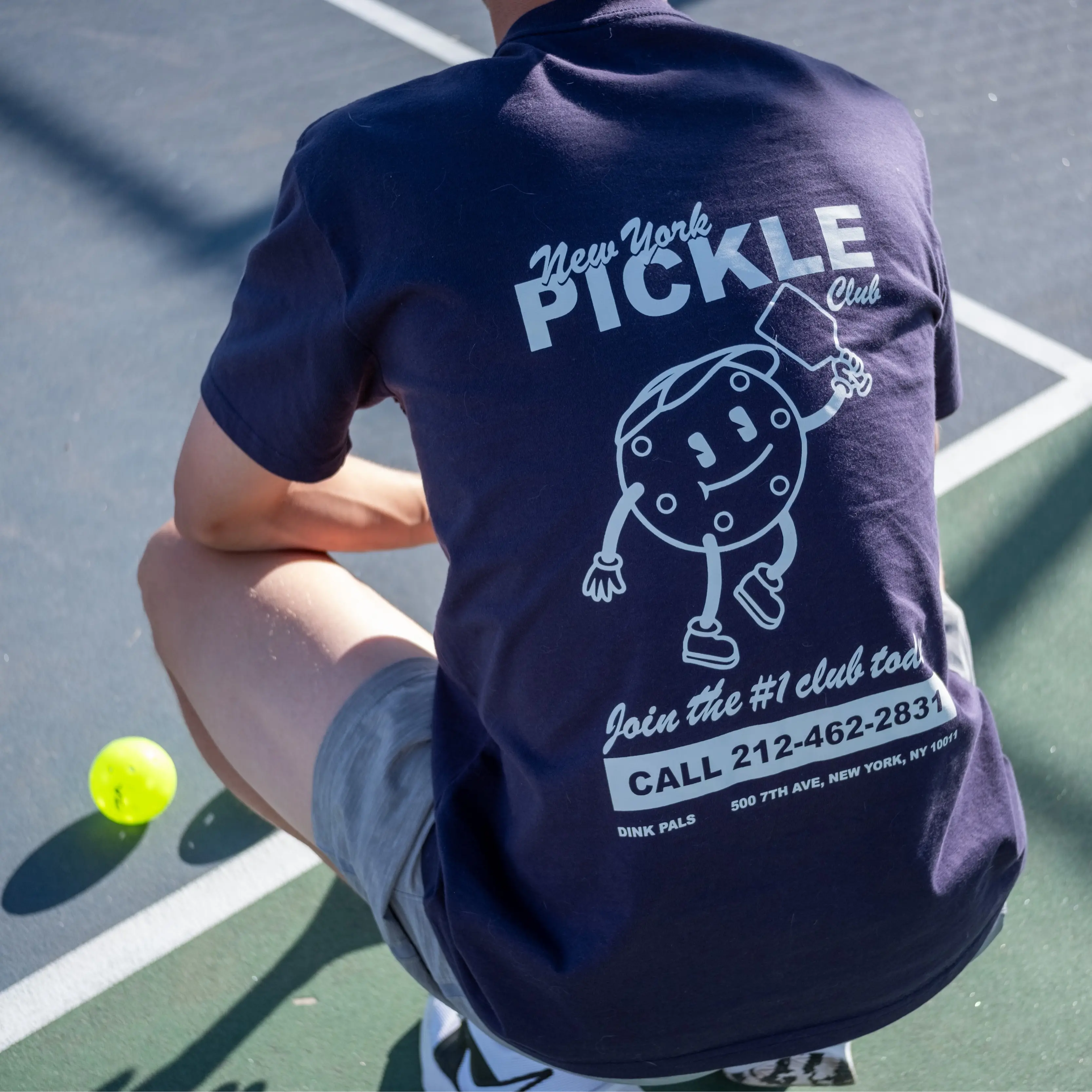 New York Pickle Club - Pickleball Graphic Tshirt - Unisex Sizing - 100% Combed Cotton - Relaxed Fit - Pickleball Apparel