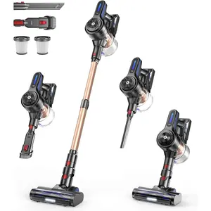 Cordless Vacuum Cleaner, 500W 40KPA Stick Vacuum with 45min Runtime, Anti-Tangle Vacuum Cleaners for Home, 1.5L Dust Cup, Rechargeable Wireless Vacuum for Hardwood Floor Carpet Pet Hair