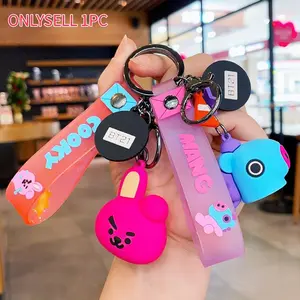 Anime Cartoon BT21 Shooky Cooky Flatback Charm Pendant Set Toy Kawaii Popular Doll Y2K Fashion Cute Backpack Keychain Pendant Gift for Girls - Adorable Character Designs for Collection or Decoration