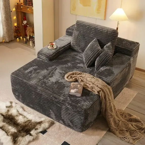 Single Sofa—Gray