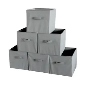 Lidless Handheld Fabric Clothes Organizer Dustproof Storage Box Storage Basket Underwear Socks Foldable Storage Box