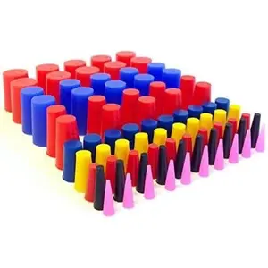 80 Pc 1/16" to 3/4" High Temp Silicone Rubber Tapered Plug Kit - Powder Coating Custom Painting Supplies