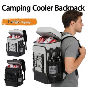 Insulated Cooler Backpack, 24H Leakproof Ice Chest Bag with Wine Holders, Waterproof Cooler Bag for Picnic, Beach, Camping, Hiking & Outdoor Activities