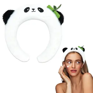 Cute Panda Headbands for Women & Girls - Kawaii  Hairbands for  & Adults - White Plush  Headbands for  Washing & Skincare