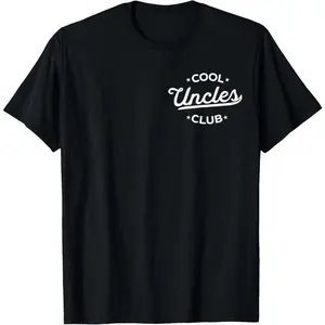 100% Cotton Cool Uncles Club Best Uncle Ever Funny Pocket Fathers Day T-Shirt
