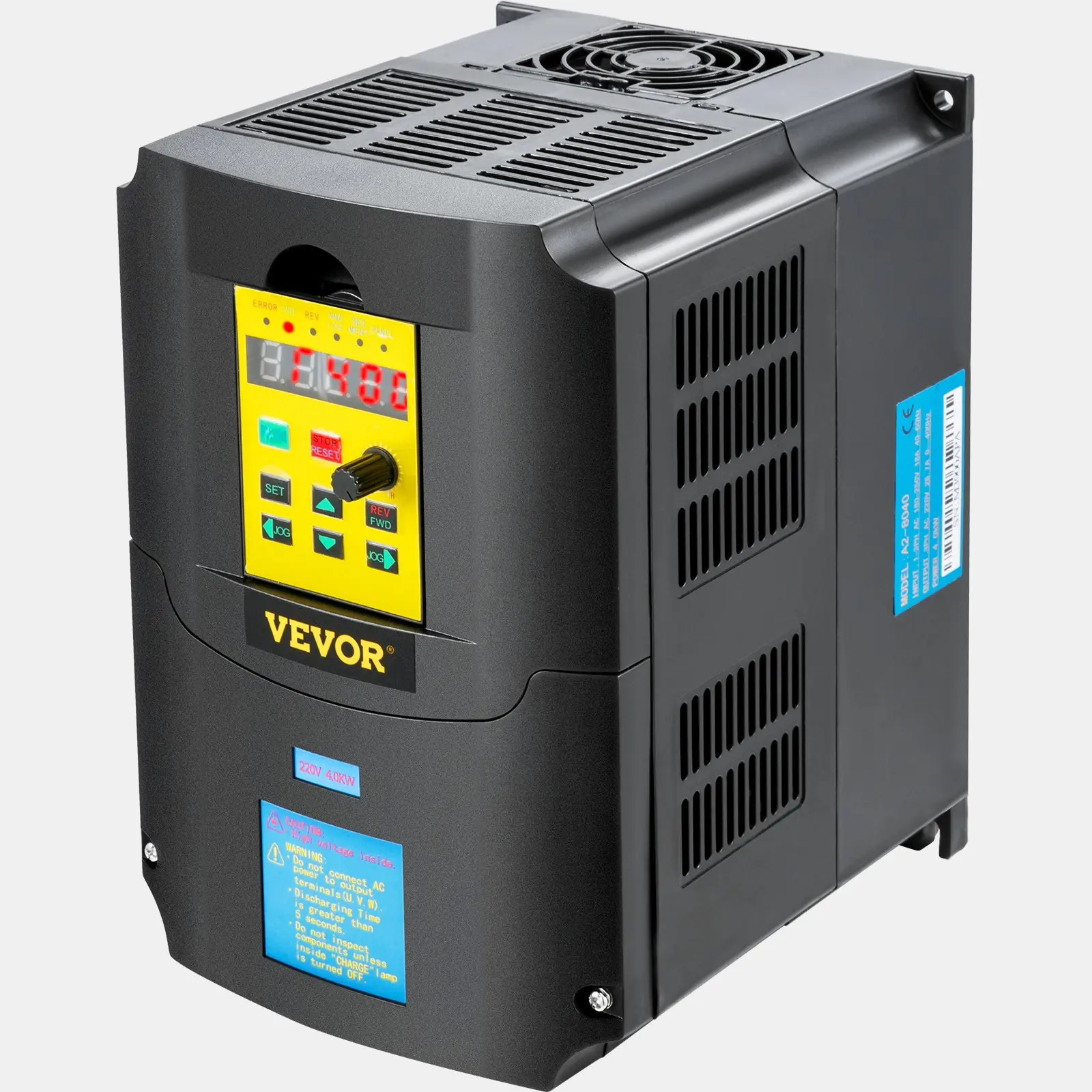 【Summerfinds】VEVOR Powerful Variable Frequency Drive - AC 220V 1/3 Phase Input, 3 Phase Output 4KW 5.5HP CNC VFD Motor Speed Controller with PID Setting, Synchronization, High Torque, Low Noise, Overload Protection, Electromagnetic Interference Resist