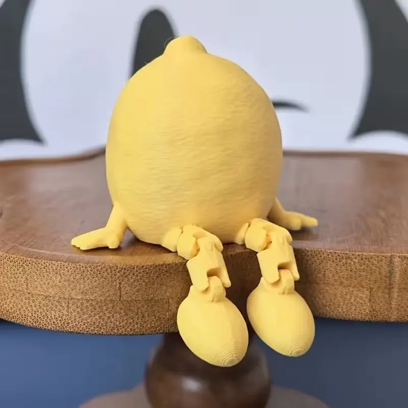 3D Printed Lemon Model, Artistic Fruit Sculpture, Detailed Design, Perfect for Home Decor, Office Decoration, Gift Idea, Collectible Item, Figurines Decor
