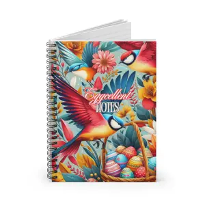Eggcellent Spiral Notebook celebrating Easter Birds With Easter Eggs