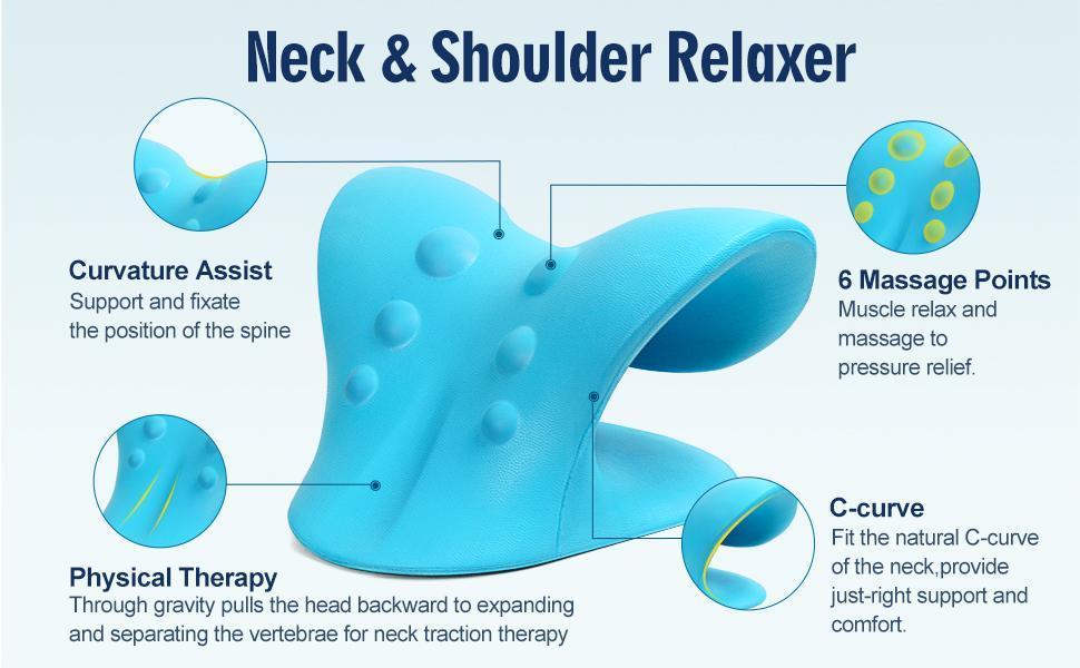 High density foam neck traction pillow