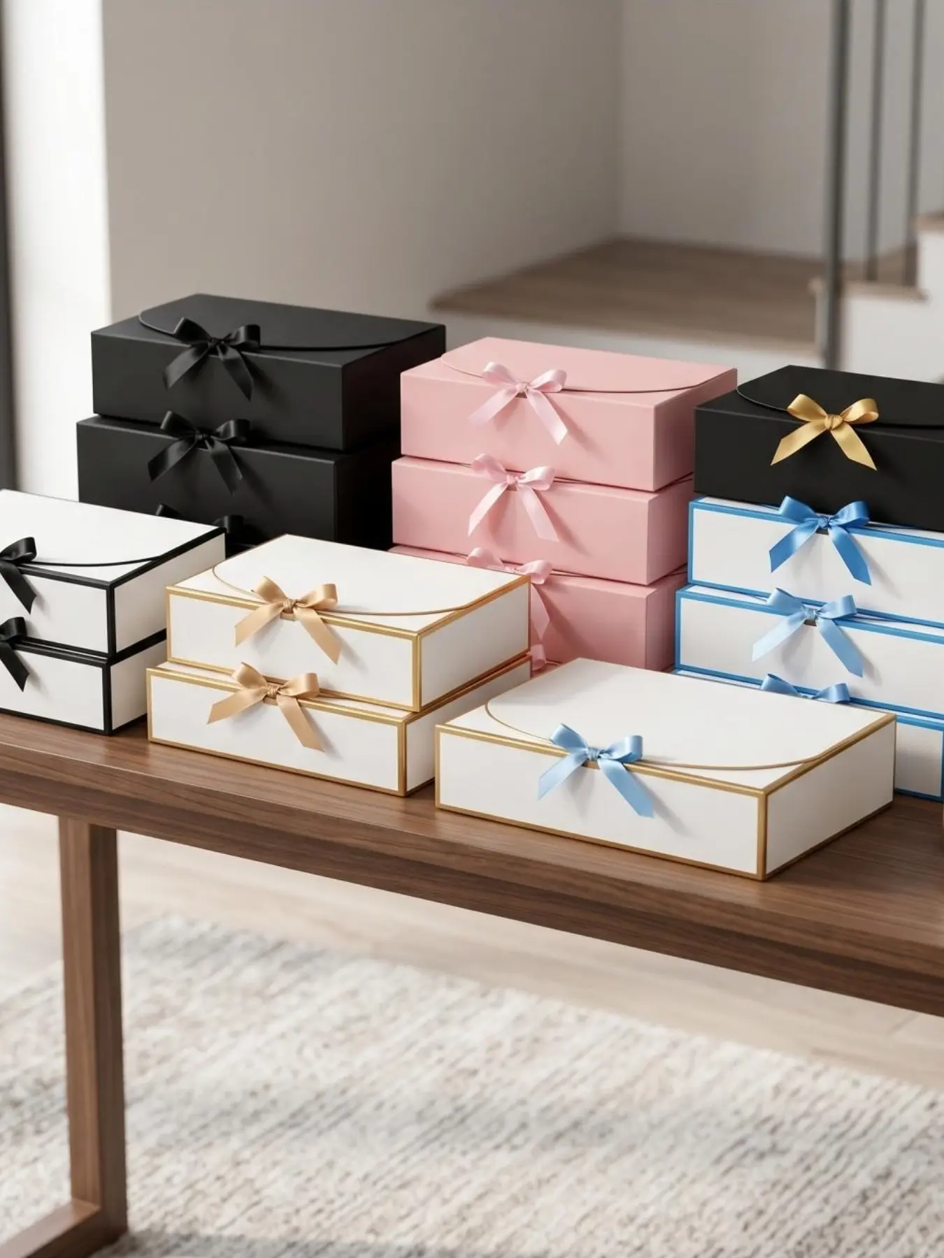 Bow Ribbon Gift Box, Lipstick Gift Box, Cosmetic Gift Box, Souvenir Gift Box, Birthday Gift Box, Linen Material, Casual Style, All Seasons，needoh，nutrition geeks