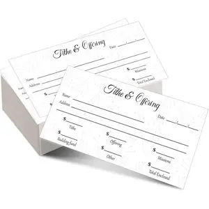 200 count Church Offering Envelopes My Offering Bill Size Envelope Church Tithe Envelopes for Donations, Religious Occasions(Elegant Style)