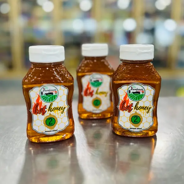 Number 2 Hot Honey – Sweet Heat, Just a Calm Kick  Turn up the flavor without overwhelming the senses. Number 2 Hot Honey.