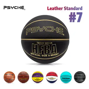 PSYCHE Basketball Ball Size 7 Leather Original Indoor Outdoor Training Mens Basketball Red Brown Brown Red White Blue Black Gold Purple Gold Lake Blue Black Silver