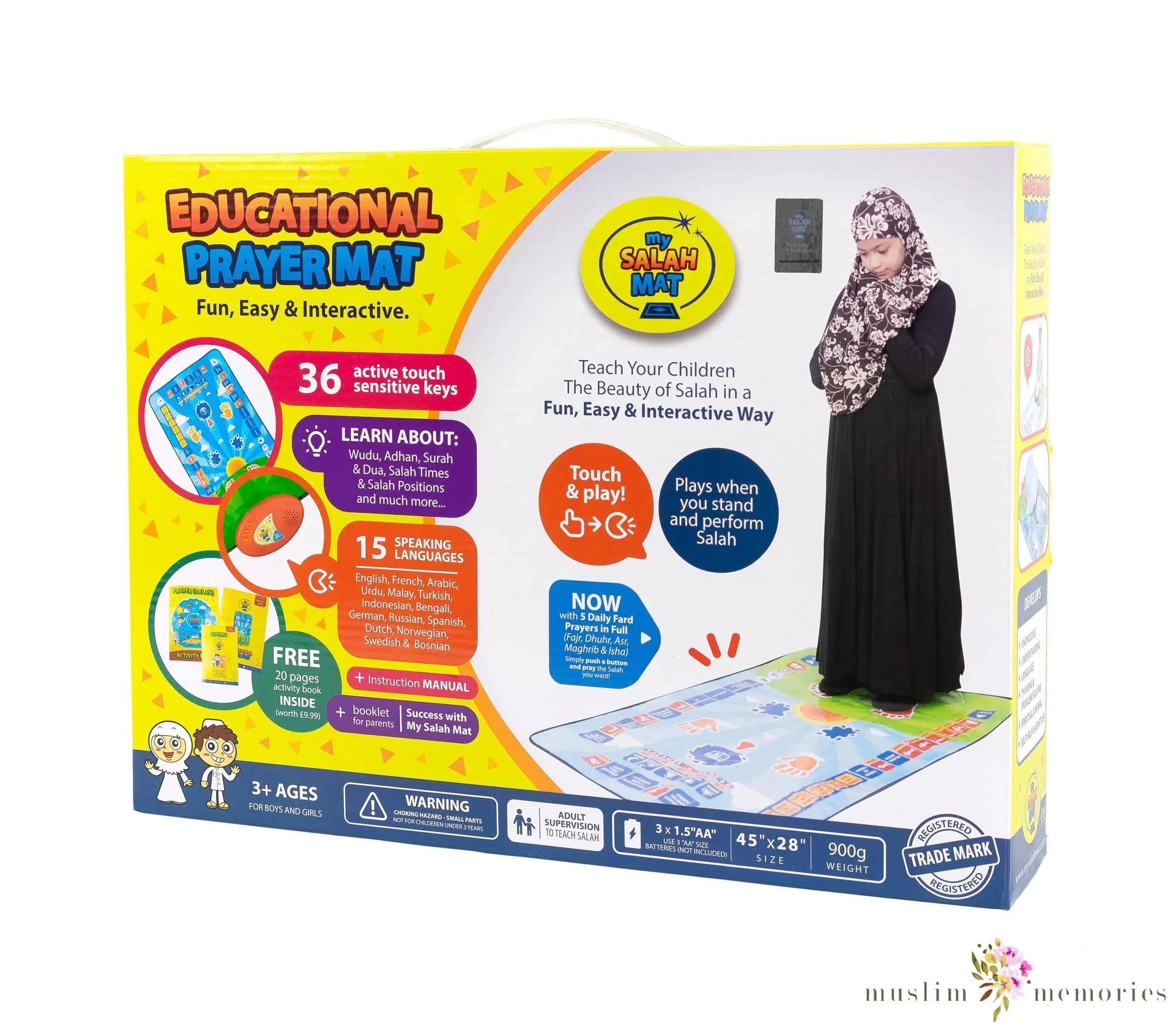 New My Salah Mat Educational Interactive Prayer Mat Now With 5 Prayers