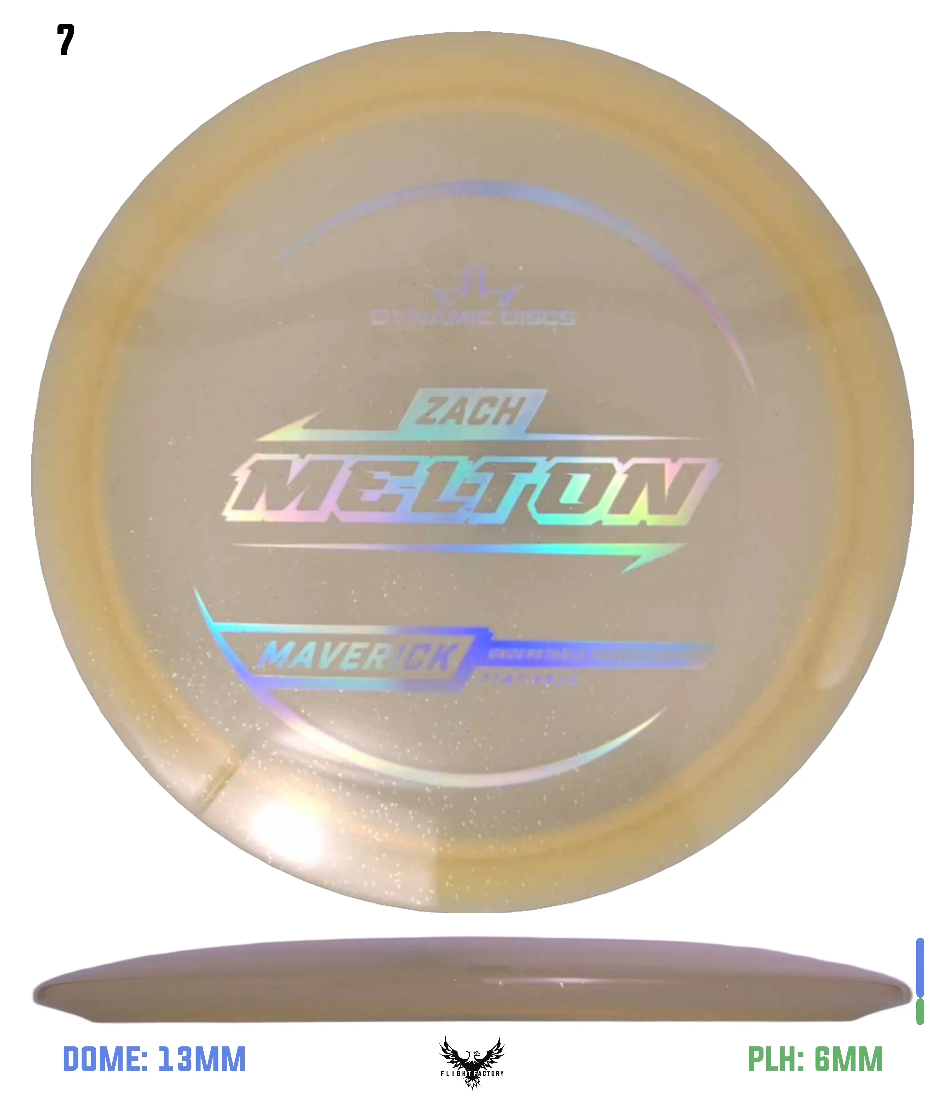 Dynamic Discs Lucid Gold Metal Flake Maverick - Zach Melton TS (2025)