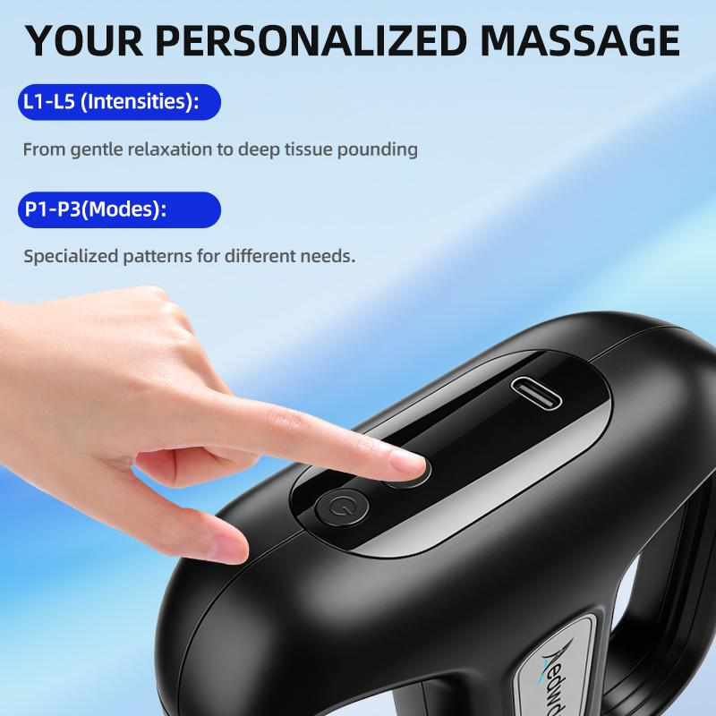 Electric Fascia Ring Massager, Portable Handheld Relaxation Device for Body, Multi-Mode Adjustable Massage Tool, Ergonomic Grip, Lightweight for Home Office Travel Use, Perfect Self Care Gift for Men Women