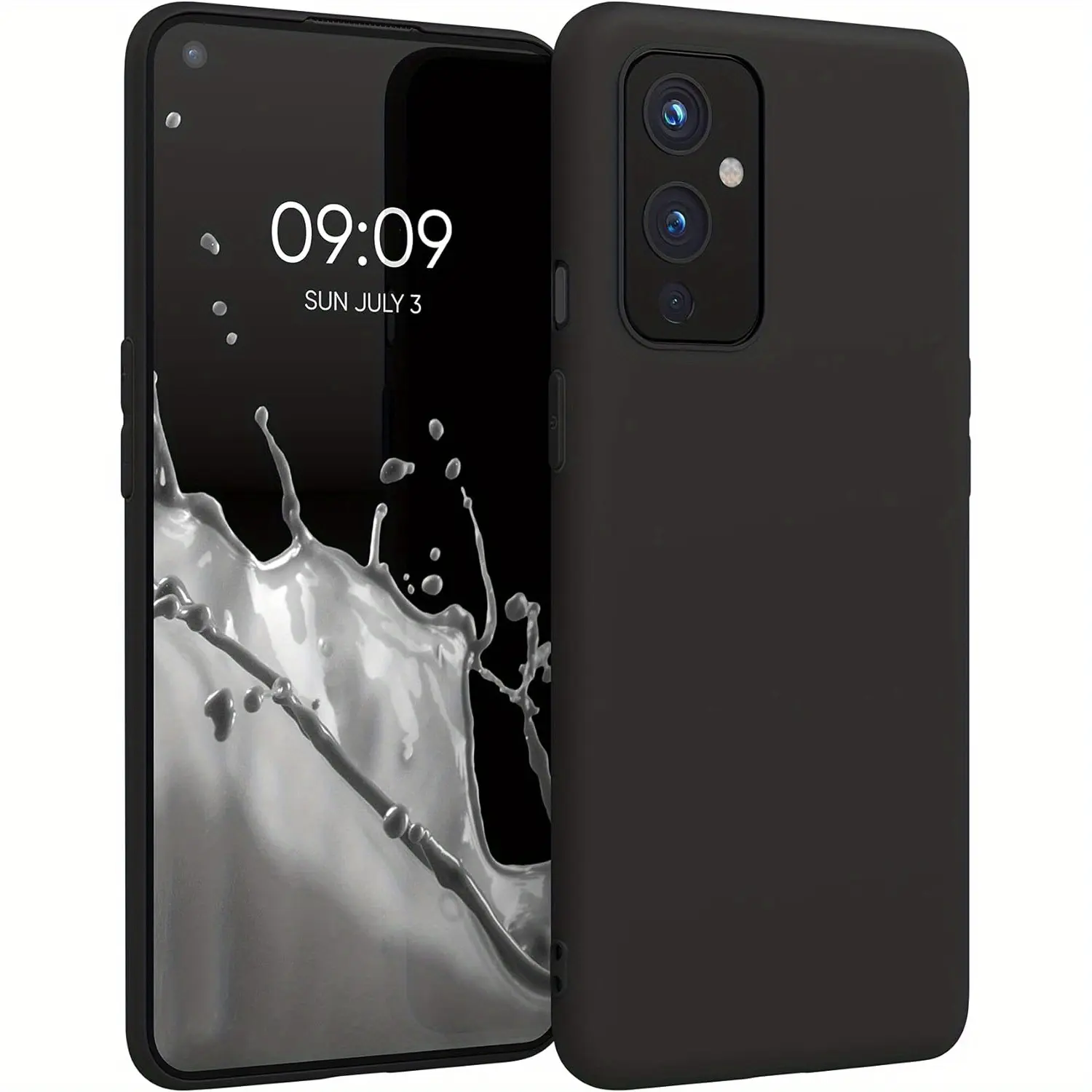 Mobile Phone Case For OnePlus 9 / OnePlus 9 Pro, Slim Shockproof Flexible Black Matt Soft Silicone Protective Phone Case Cover Protector
