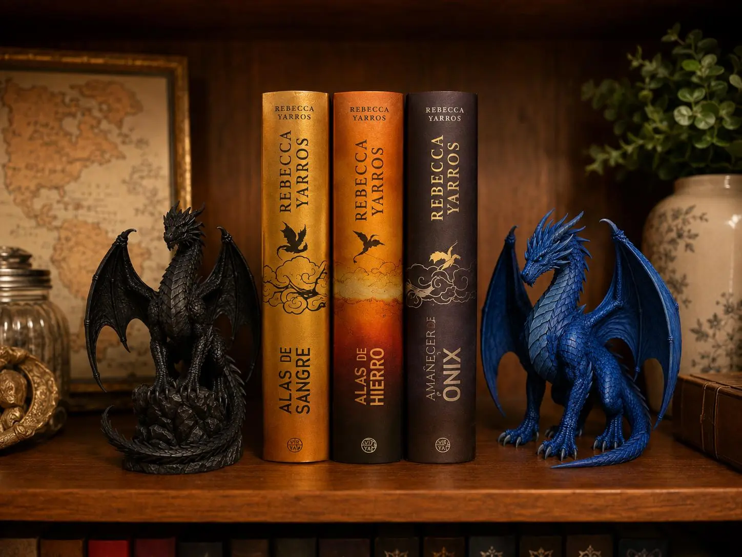 Dragon Bookends Set – 3D Printed Fantasy Book Ends, Gothic Dragon Bookshelf Decor, Fantasy Library Decor, Dragon Lover Gift