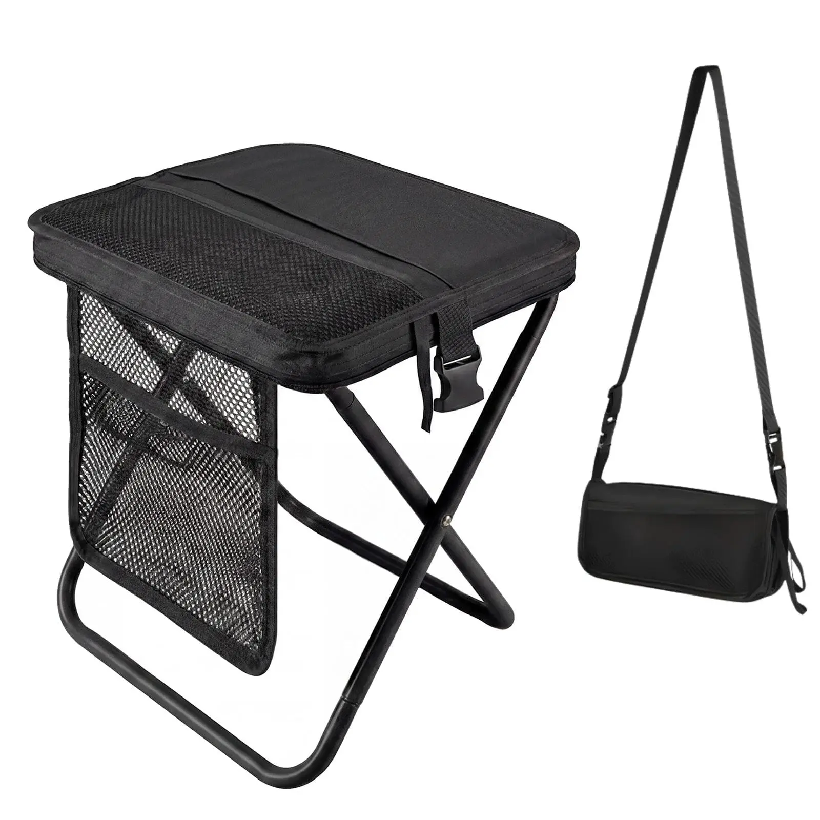 SANNAX 16-Inch Unisex Adult Portable Folding Chair - Lightweight Hiking Gear with Backpack Carry, Collapsible Port. for Camping, Combo Stools, Portable Stools