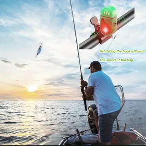 Smart Fishing Bite Alarm - Loud Audio & Flashing LED Visual Alert, Easy to Use Night Fishing Gear, Must-Have for Anglers